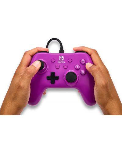 Controller PowerA - Enhanced, cu fir, pentru Nintendo Switch, Grape Purple - 6