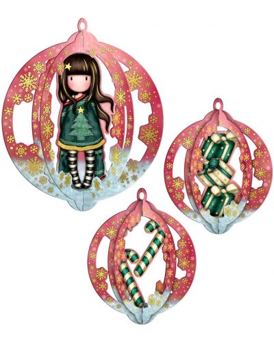 Set decorațiuni de Crăciun 3D Santoro Gorjuss - Mеrry and Bright, Cosy - 5