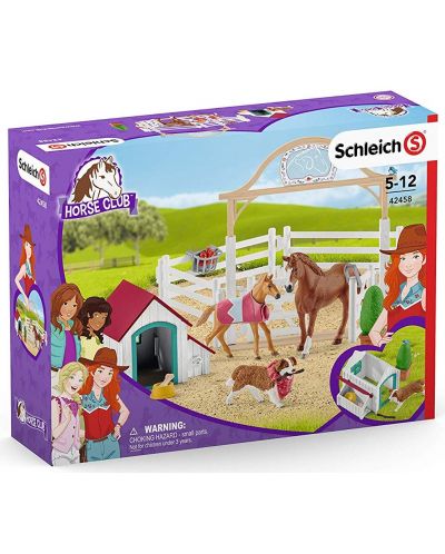 Set figurine Schleich Farm World Horses - Calutii lui Hana si cainele Ruby - 7
