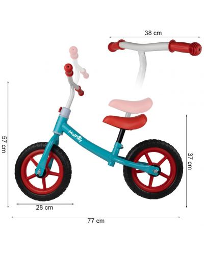 Bicicleta de echilibru  MalPlay - Albastru - 2