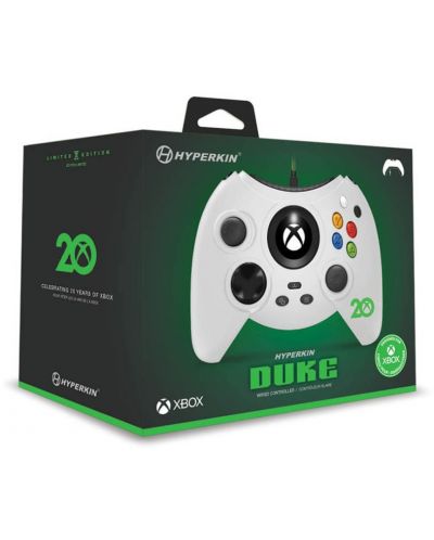 Controller Hyperkin - Duke, Xbox 20th Anniversary Limited Edition, alb (Xbox One/Series X/S/PC) - 6