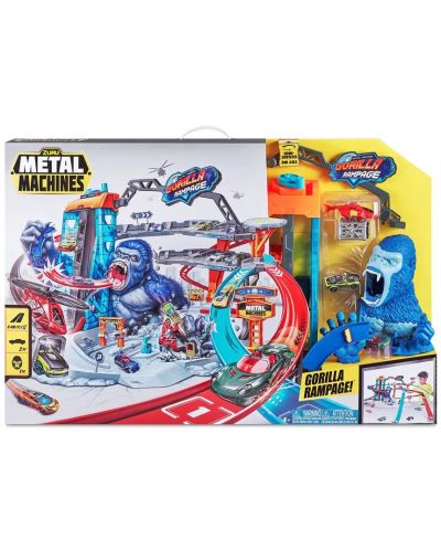 3個セット RAMPAGETOYS SPLURAT クリアブルー ランペイジトイ Zuru - Set Metal Machines, cale de rulare pe trei niveluri cu lift