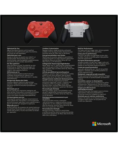 Controller Microsoft - Xbox Elite Wireless Controller, Series 2 Core, roșu - 6