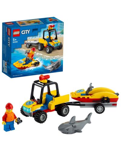 Set de construit Lego City - ATV pentru actiuni de salvare pe plaja (60286) - 2