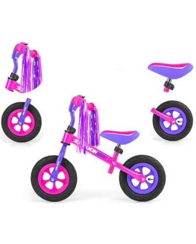 Bicicleta de echilibru Milly Mally - Dragon Air, roz/violet - 2