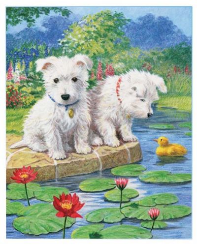 Set de desen cu creioane colorate Royal - Câinițe, 22 x 30 cm - 1