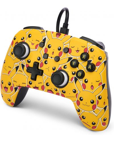Controller PowerA - Enhanced, cu fir, pentru Nintendo Switch, Pikachu Moods - 4