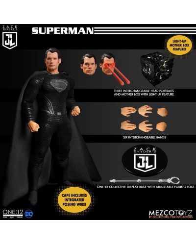 Set de figurine de acțiune Mezco DC Comics: Justice League - Deluxe Steel Box (Zack Snyder's Justice League) - 2