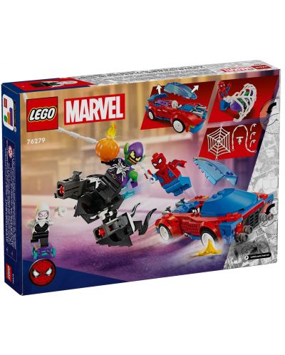 Constructor LEGO Marvel Super Heroes - Spider-Man și mașina de curse Green Goblin Venom (76279) - 8