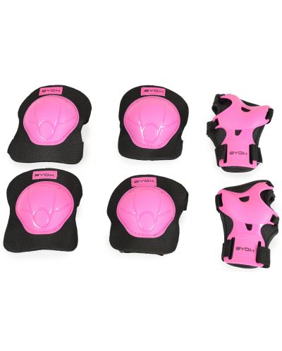 Set de protecții pentru copii Byox - H110, clasa A, Pinky, până la 25 kg - 2