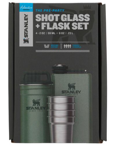 Shot glass set Stanley - Pre-Party, Flask, 4 buc. pahare, verde - 2