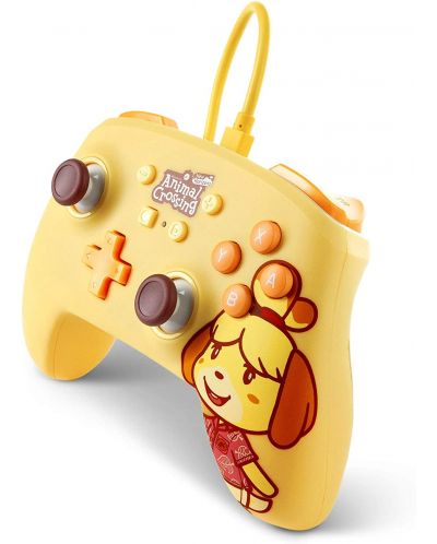 PowerA Controller - îmbunătățit, cu fir, pentru Nintendo Switch, Animal Crossing, Isabelle - 4