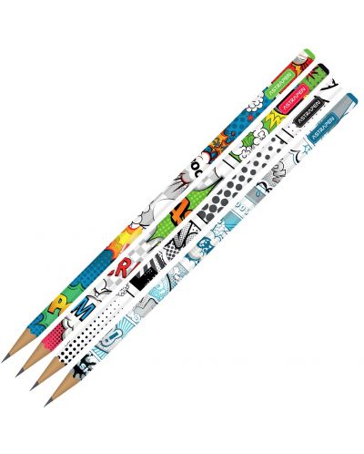 Set de creioane grafit Astra Astrapen - Comics, HB, 4 bucăți - 2