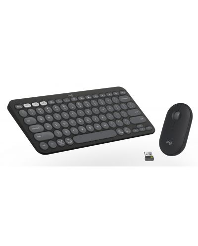 Set tastatură Logitech K380s, pentru Mac + mouse Logitech M350s, gri - 2