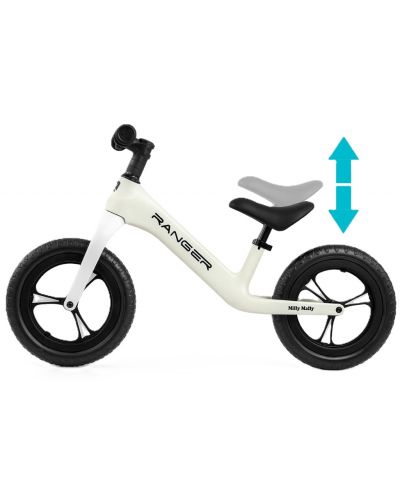 Bicicletă de echilibru  Milly Mally - Ranger, alb - 6