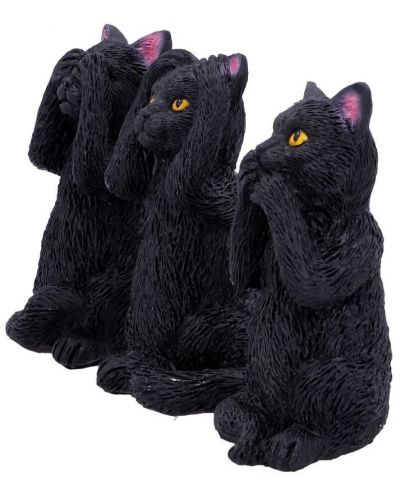 Set de statuete Nemesis Now Adult: Humor - Three Wise Felines, 8 cm - 2