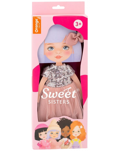 Orange Toys Sweet Sisters Sweet Sisters Set de îmbrăcăminte pentru păpuși - Rochie roz cu paiete - 1