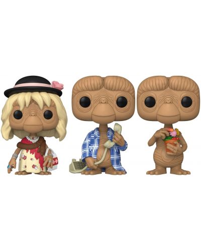 Set figurine Funko POP! Movies: E.T. - E.T. in Disguise, E.T. in Robe, E.T. with Flowers (Special Edition) - 1
