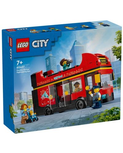 Constructor  LEGO City - Autobuz turistic roșu cu etaj(60407) - 1