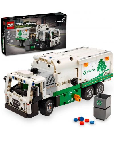 Constructor LEGO Technic - Camion electric de gunoi Mack LR  (42167) - 8