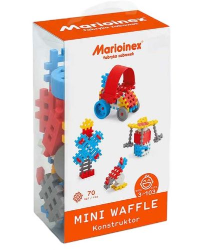 MarioInex Waffle Constructor, 70 de bucăți, albastru - 2