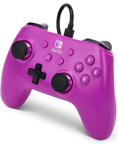 Controller PowerA - Enhanced, cu fir, pentru Nintendo Switch, Grape Purple - 4