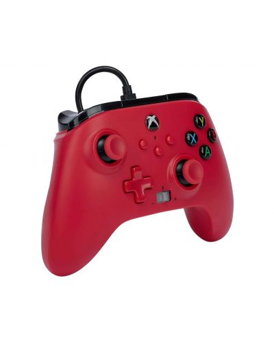 Controler PowerA - Enhanced, cu fir, pentru Xbox One/Series X/S, Artisan Red - 3
