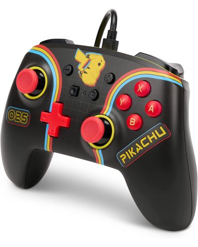 Controller PowerA - Enhanced, cu fir, pentru Nintendo Switch, Pokemon: Pikachu Arcade - 4