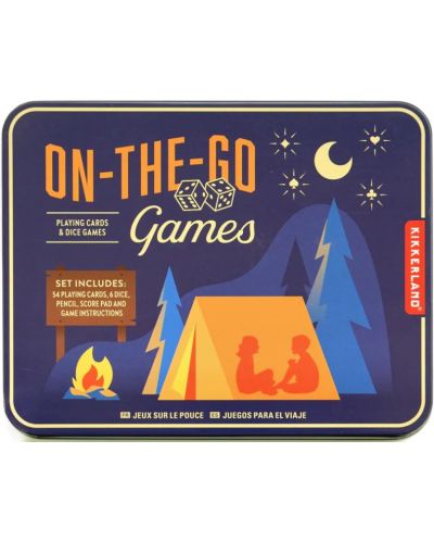 Set de jocuri în cutie metalică Jocuri de camping - 1