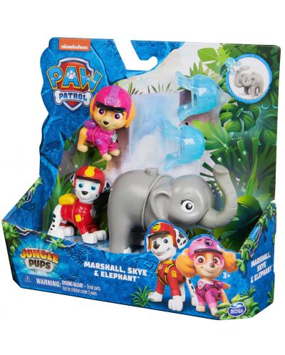 set de figuri  Spin Master Paw Patrol Jungle Pups - Marshall și Skye - 6