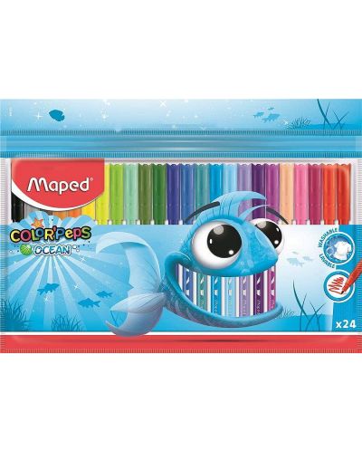 Set carioci Maped Color Peps - Ocean, 24 culori - 1