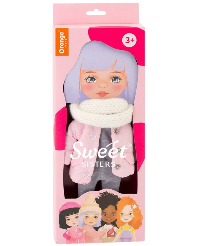 Orange Toys Sweet Sisters Sweet Sisters Set de îmbrăcăminte pentru păpuși - Jachetă roz cu eșarfă - 1