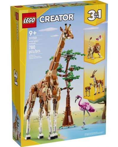 Constructor LEGO Creator 3 în 1 - Animale de safari (31150) - 1