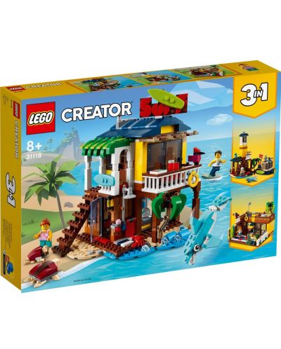 Set de construit Lego Creator - Casa pe plaja, pentru surf (31118) - 1