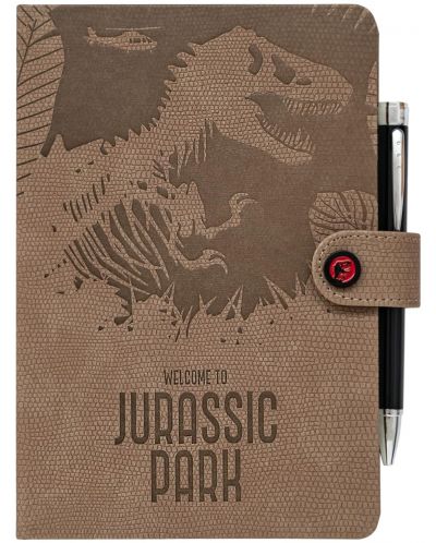 Set notebook cu stilou Erik Movies: Jurassic Park - Welcome to Jurassic Park, format A5 - 1