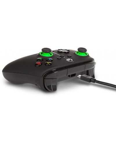 Controller cu fir PowerA - Enhanced, pentru Xbox One/Series X/S, Green Hint - 6