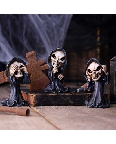 Set de statuete Nemesis Now Adult: Humor - Three Wise Reapers, 11 cm - 5