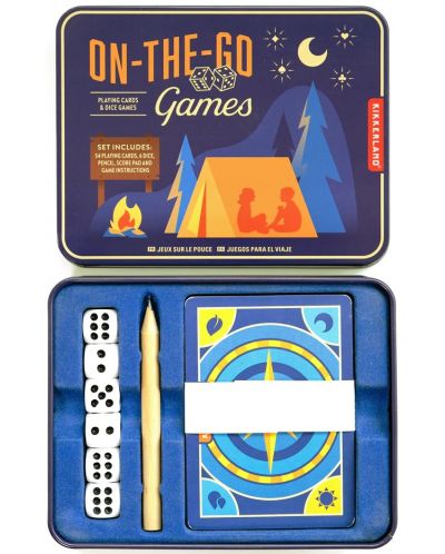 Set de jocuri în cutie metalică Jocuri de camping - 3