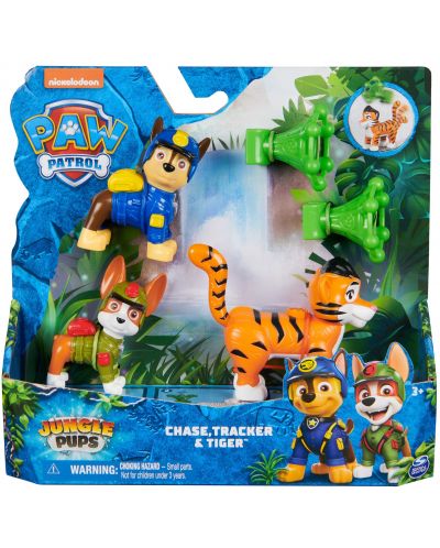 set de figuri  Spin Master Paw Patrol Jungle Pups - Chase și Tracker - 5