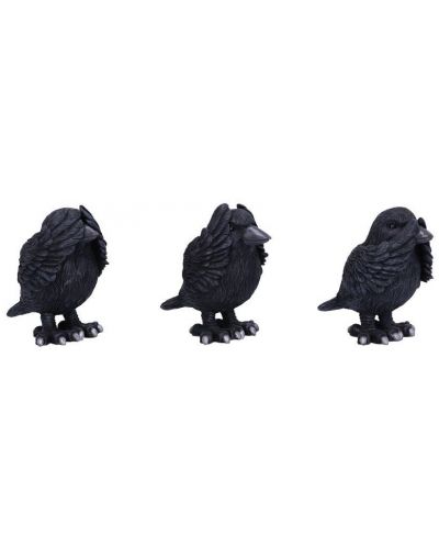 Set de statuete Nemesis Now Adult: Humor - Three Wise Ravens, 8 cm - 4