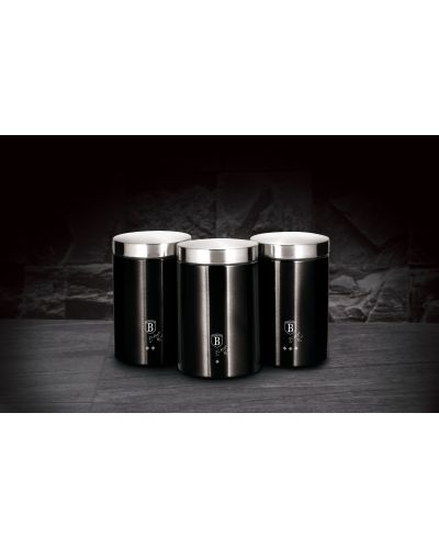 Set de 3 borcane metalice Berlinger Haus - Colecția Black Silver - 2