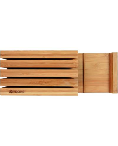 Set de cuțite din ceramică KYOCERA - Cu bloc de bambus, alb - 3