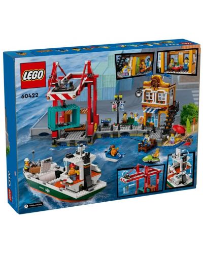 Constructor LEGO City - Port și navă de transport marfă(60422) - 2