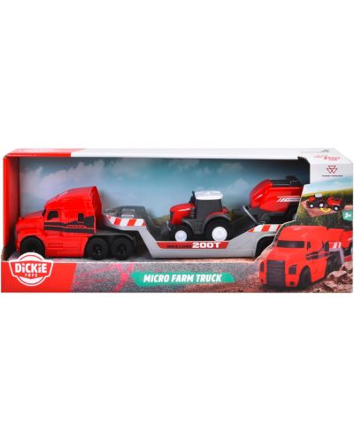 Set Dickie Toys - Camion de transport cu tractor Massey Ferguson - 1