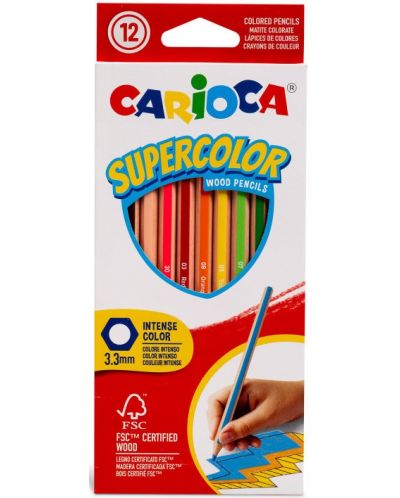 Carioca - Supercolor Hexagon, 12 culori - 1