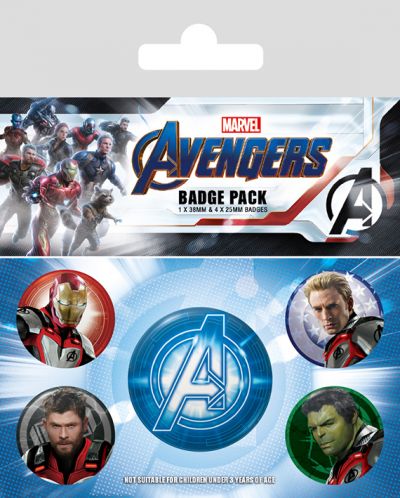 Set insigne Pyramid Marvel Avengers: Endgame - Quantum Realm Suits - 1