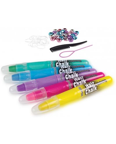 Set pasteluri pentru par Colorino Creative - Pentru fete, 5 culori metalice - 2