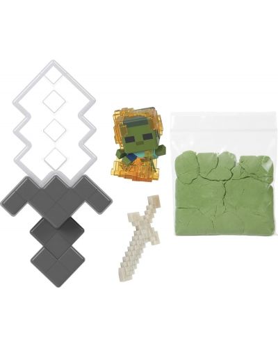 Trusă de modelare  Minecraft - Figură cu accesorii, gri - 5