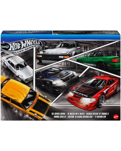 Set de mașinuțe metalice Hot Wheels Silver Series - Streets of