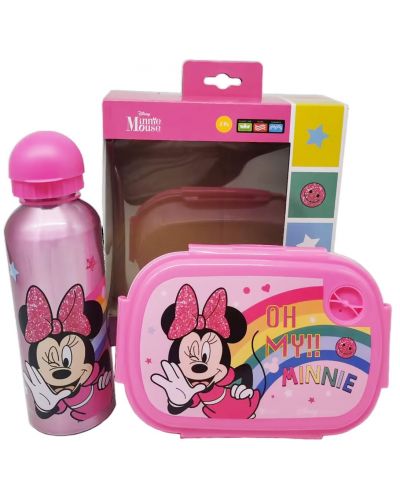 Set sticlă și cutie de mâncare Disney - Oh My Minnie - 2